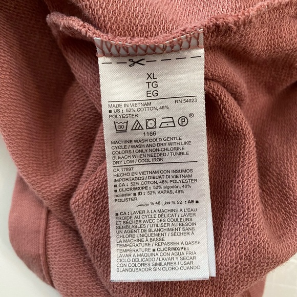 Old Navy Loose French Terry Tie Open Back Sweatshirt Cutout Women’s XL - Picture 7 of 12